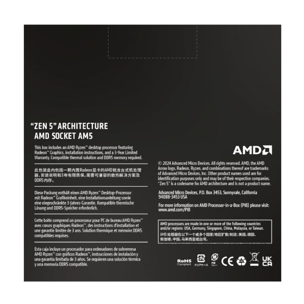 AMD RYZEN 9 9950X 16-Core 4.3GHz AM5 CPU
