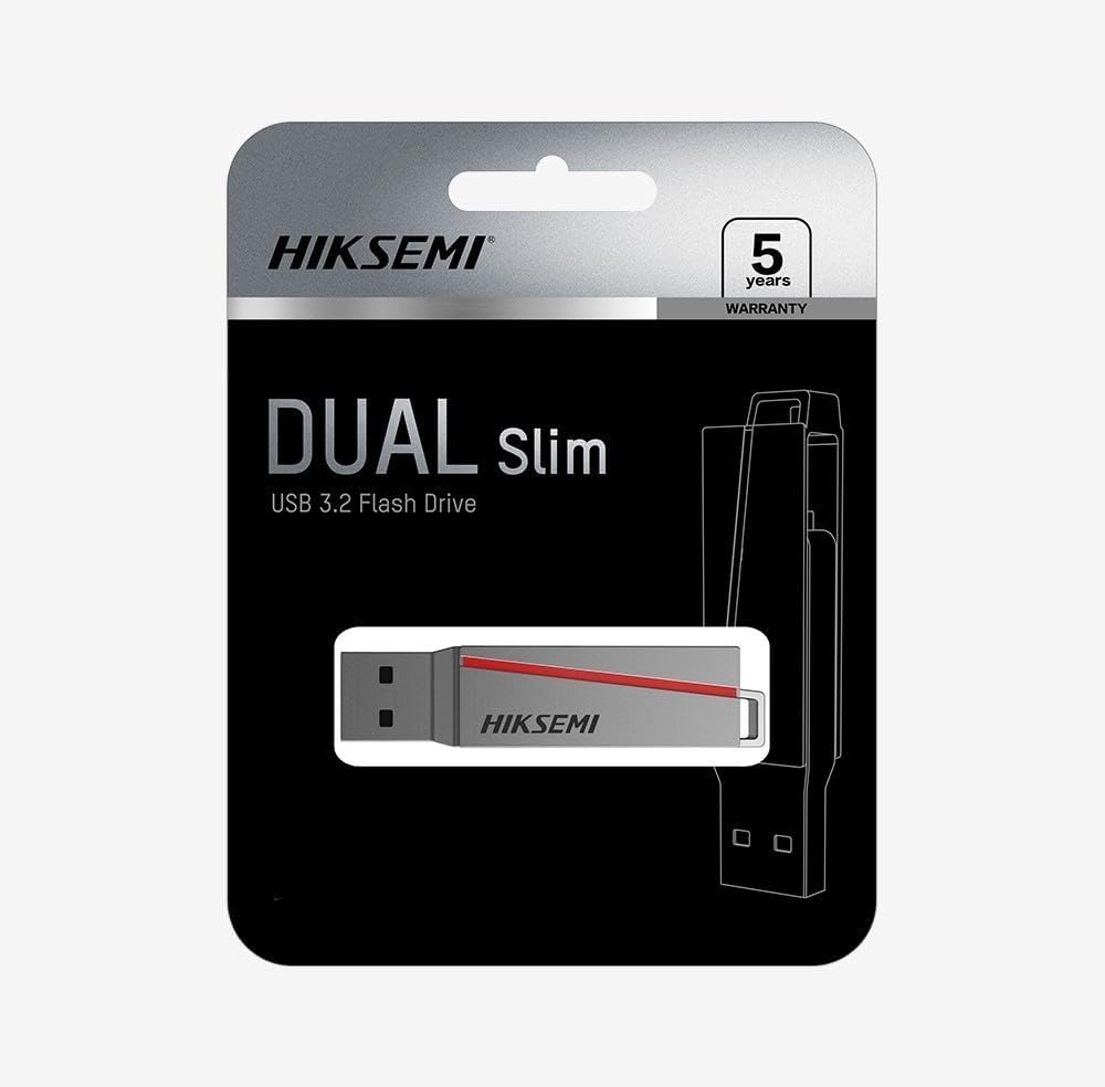 HIKSEMI Dual Slim 32GB USB3.2 Flash Drive-Wolf Media Store