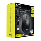 Port Connect Bluetooth Wireless and Rechargeable Executive Mouse - Black - Wolf Media Store