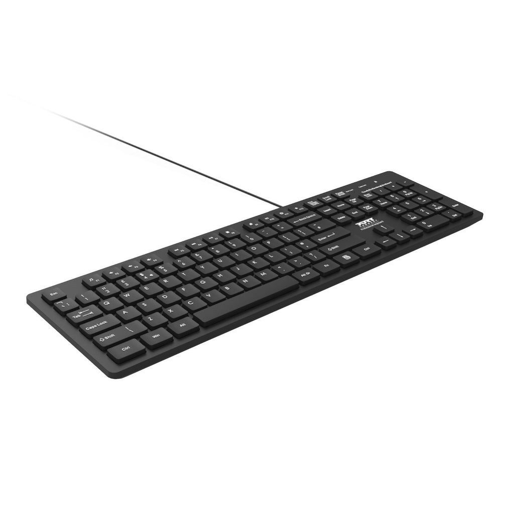 Port Connect Tough Office USB Keyboard - Black-Wolf Media Store