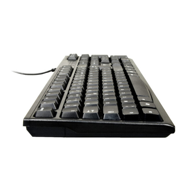 Port Connect Office Budget Wired Keyboard-Black-Wolf Media Store