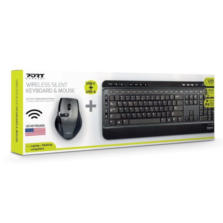 Port Wireless Keyboard and Mouse Combo-Wolf Media Store