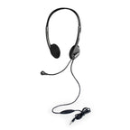 Port Stereo Headset with Mic with 1.2m Cable|1 x 3.5mm|Volume Controller - Black-Wolf Media Store