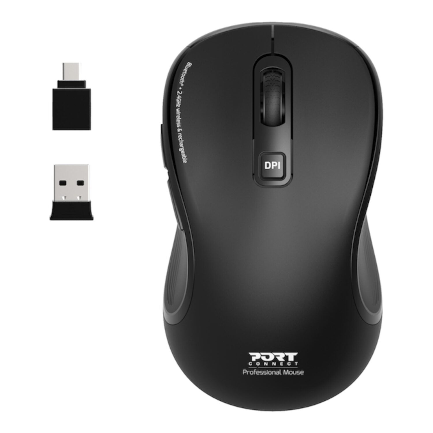 Port Connect Essential Bluetooth Wireless Rechargeable Mouse - Wolf Media Store