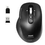 Port Connect Business 2.4GHz Rechargeable Bluetooth Wireless Mouse - Black - Wolf Media Store