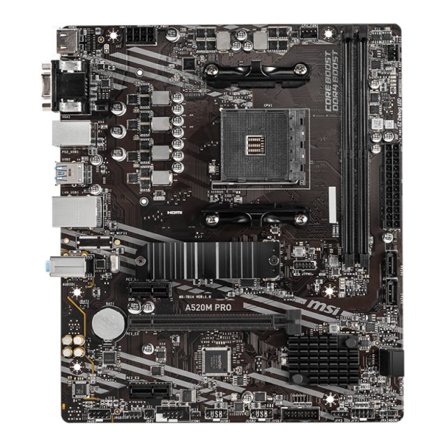 MSI A520M-PRO AMD AM4 MATX Gaming Motherboard-Wolf Media Store