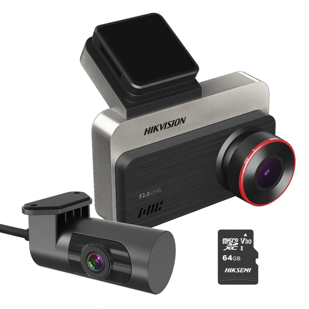 Hikvision C200S Dashcam, with 64GB Micro-SD-Wolf Media Store