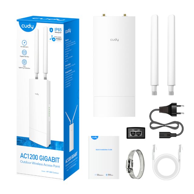 Cudy AC1200 Gigabit Dual Band Ceiling Access Point- Outdoor-Wolf Media Store