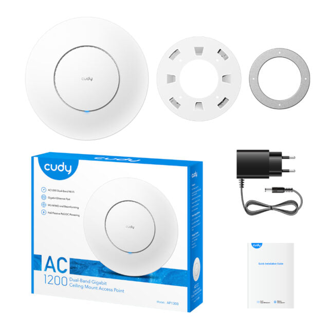 Cudy AC1200 Gigabit Dual Band Ceiling Access Point-Wolf Media Store