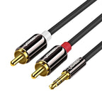 UGreen AV116 RCA to AUX 3.5mm Audio Cable 2M - Black - Wolf Media Store
