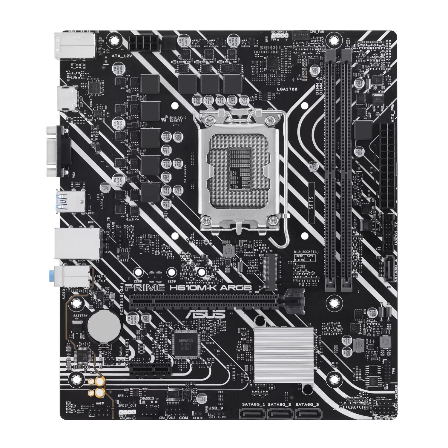 Asus PRIME H610M-K ARGB Intel LGA1700 M-ATX Motherboard