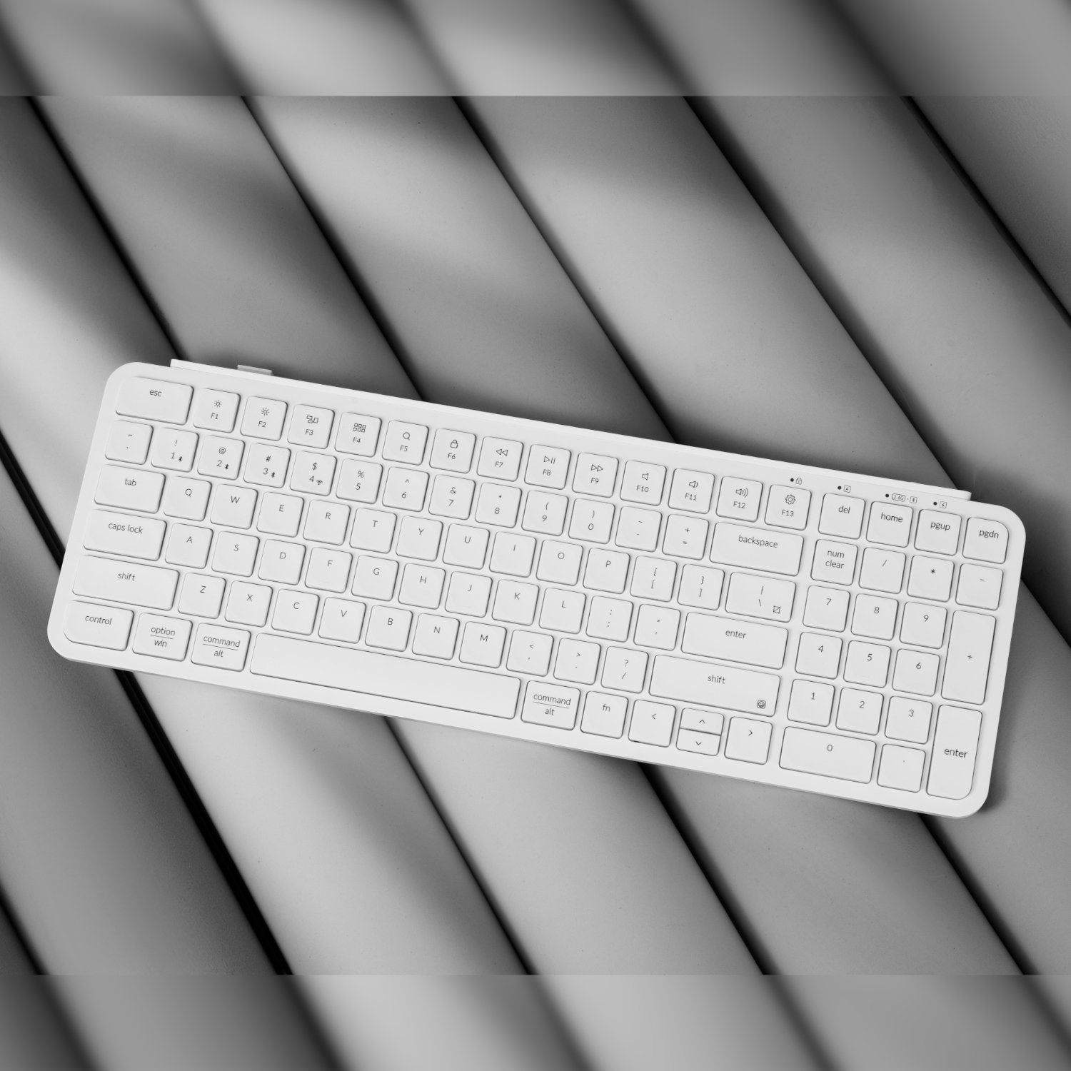 Keychron B2 Pro Ultra-Slim 96% Wireless Keyboard - Ivory White - Wolf Media Store