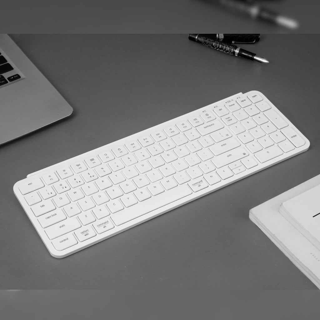 Keychron B2 Pro Ultra-Slim 96% Wireless Keyboard - Ivory White - Wolf Media Store