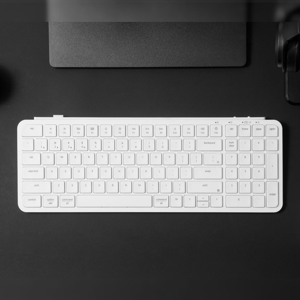 Keychron B2 Pro Ultra-Slim 96% Wireless Keyboard - Ivory White - Wolf Media Store