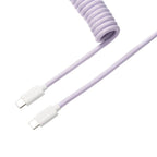 Keychron Coiled Aviator Cable - Light Purple/Straight-Wolf Media Store