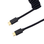 Keychron Coiled Aviator Cable - Black/Straight-Wolf Media Store