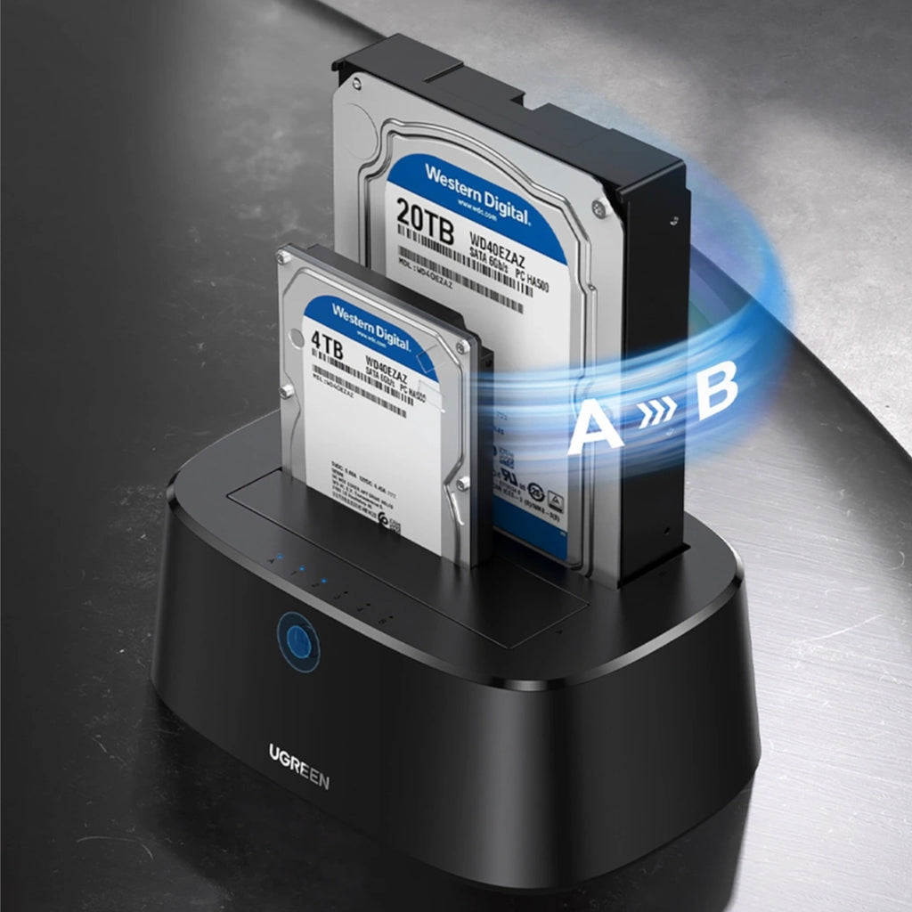 UGreen CM198 3.5/2.5 inch SATA HDD/SDD USB3.0 Docking Station - Wolf Media Store
