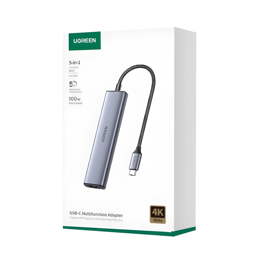 UGREEN Revodok 5-in-1 Type-C Hub | 4K HDMI | Type-C | USB3.0 | USB2.0-Wolf Media Store
