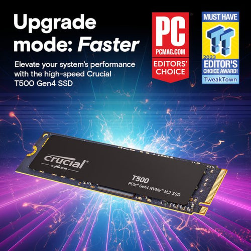 Crucial T500 1TB M.2 NVMe Gen4 NAND SSD-Wolf Media Store