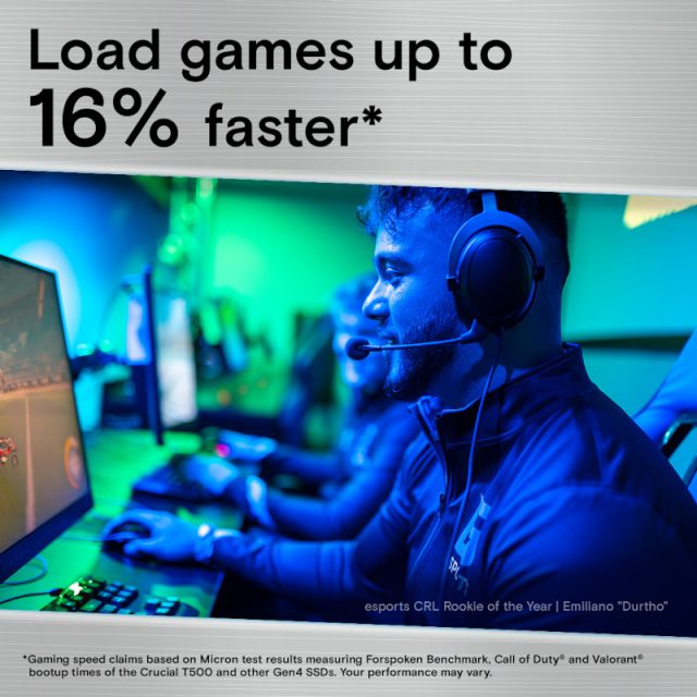 Crucial T500 1TB M.2 NVMe Gen4 NAND SSD-Wolf Media Store