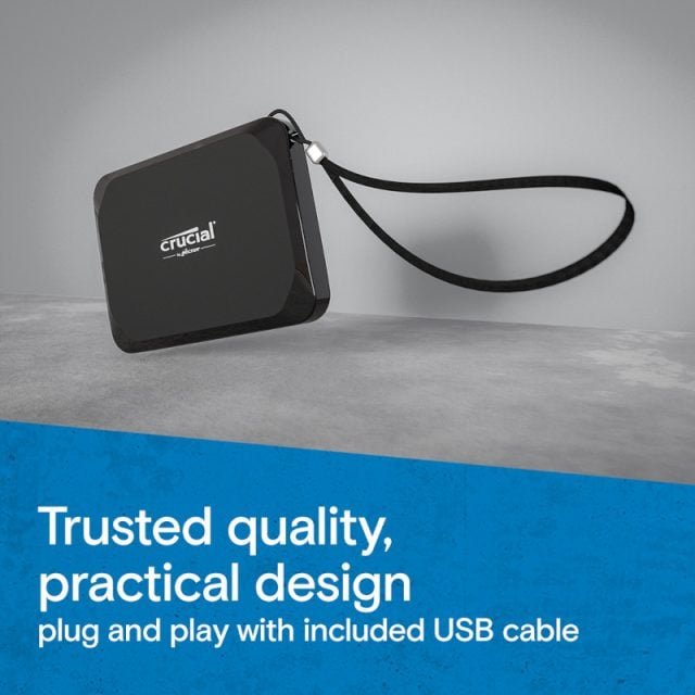 Crucial X9 1TB Type-C Portable SSD-Wolf Media Store