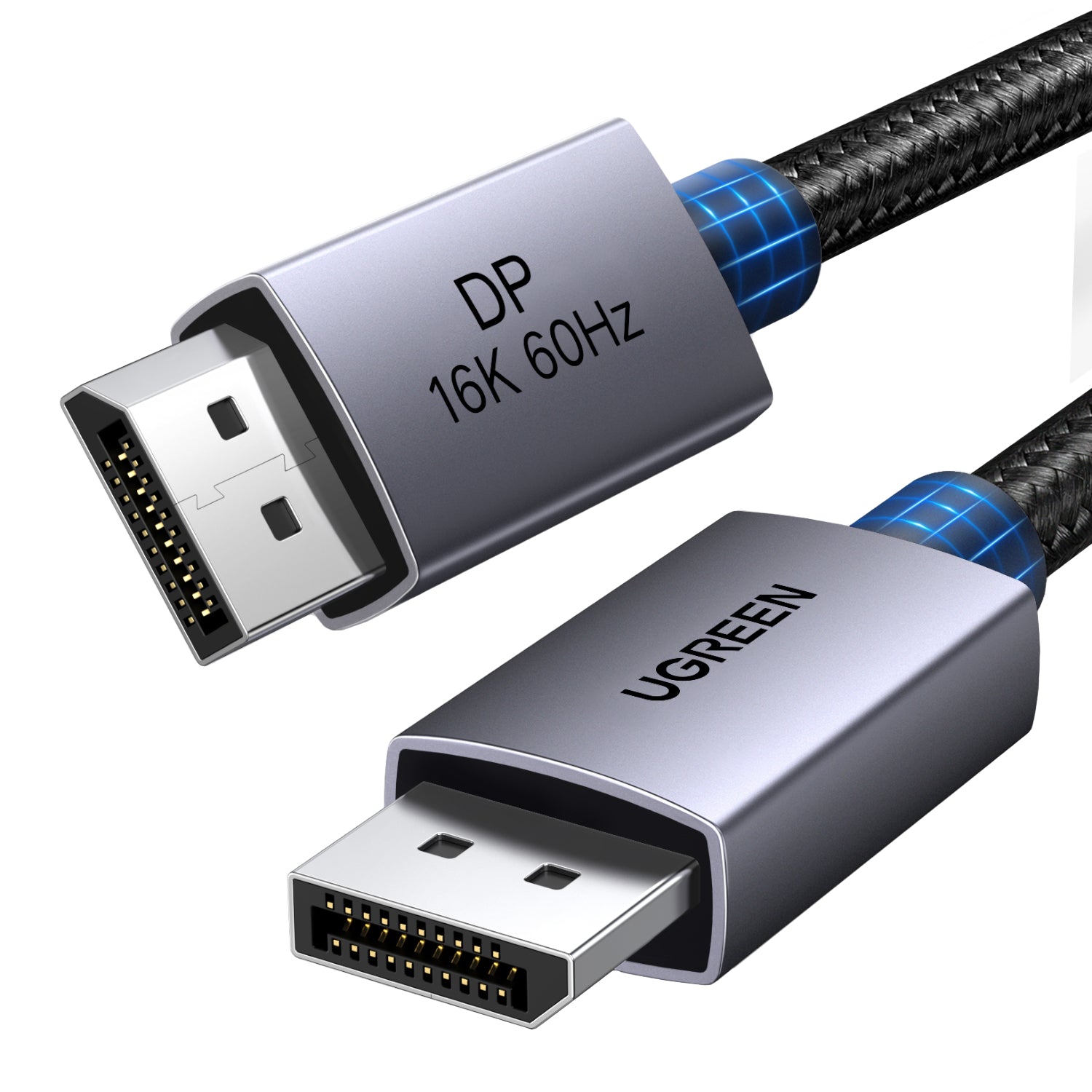 UGreen DP131 DisplayPort 2.1 Braided Cable 1M ( 80Gbps | 16K | 60Hz ) - Wolf Media Store