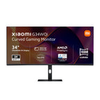 Xiaomi G34WQi 34" 1440p UltraWide VA Curved Gaming Monitor (180Hz, 1ms, 21:9, HDMI/DP, AMD FreeSync, and 1500R Curve)-Wolf Media Store