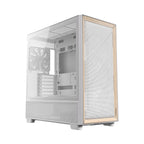 Antec FLUX Mid-Tower E-ATX Gaming Chassis Wood Front Panel - White-Wolf Media Store