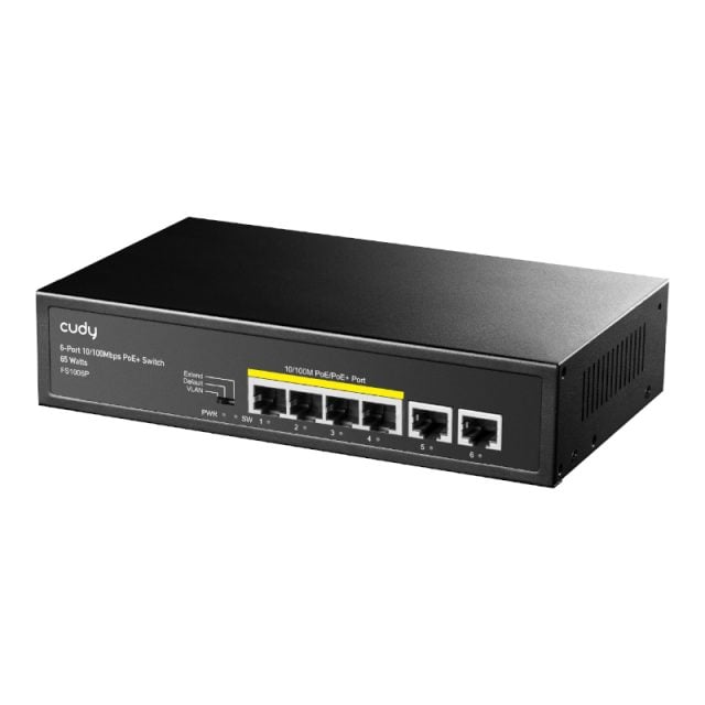 Cudy 6-Port Ethernet Unmanaged Switch - 4 Ports POE-Wolf Media Store