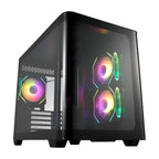 FSP S380 ARGB M-ATX Mid Tower Gaming Chassis - Black-Wolf Media Store