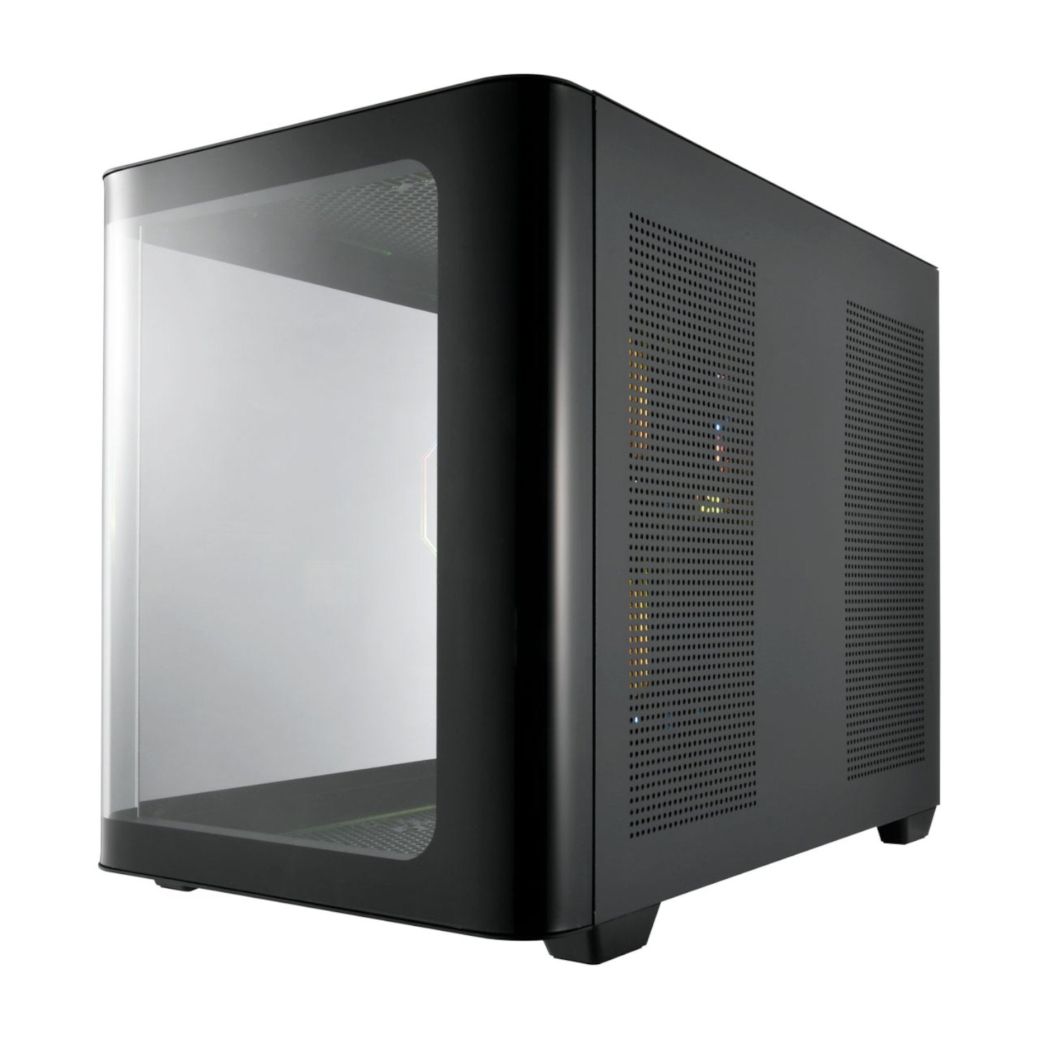 FSP S380 ARGB M-ATX Mid Tower Gaming Chassis - Black-Wolf Media Store