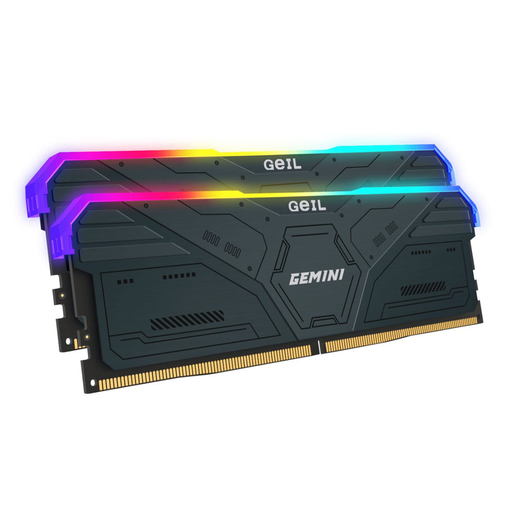 Geil Gemini RGB 32GB KIT(2X16GB) 6000MHz DDR5 Desktop Gaming Memory - Grey - Wolf Media Store