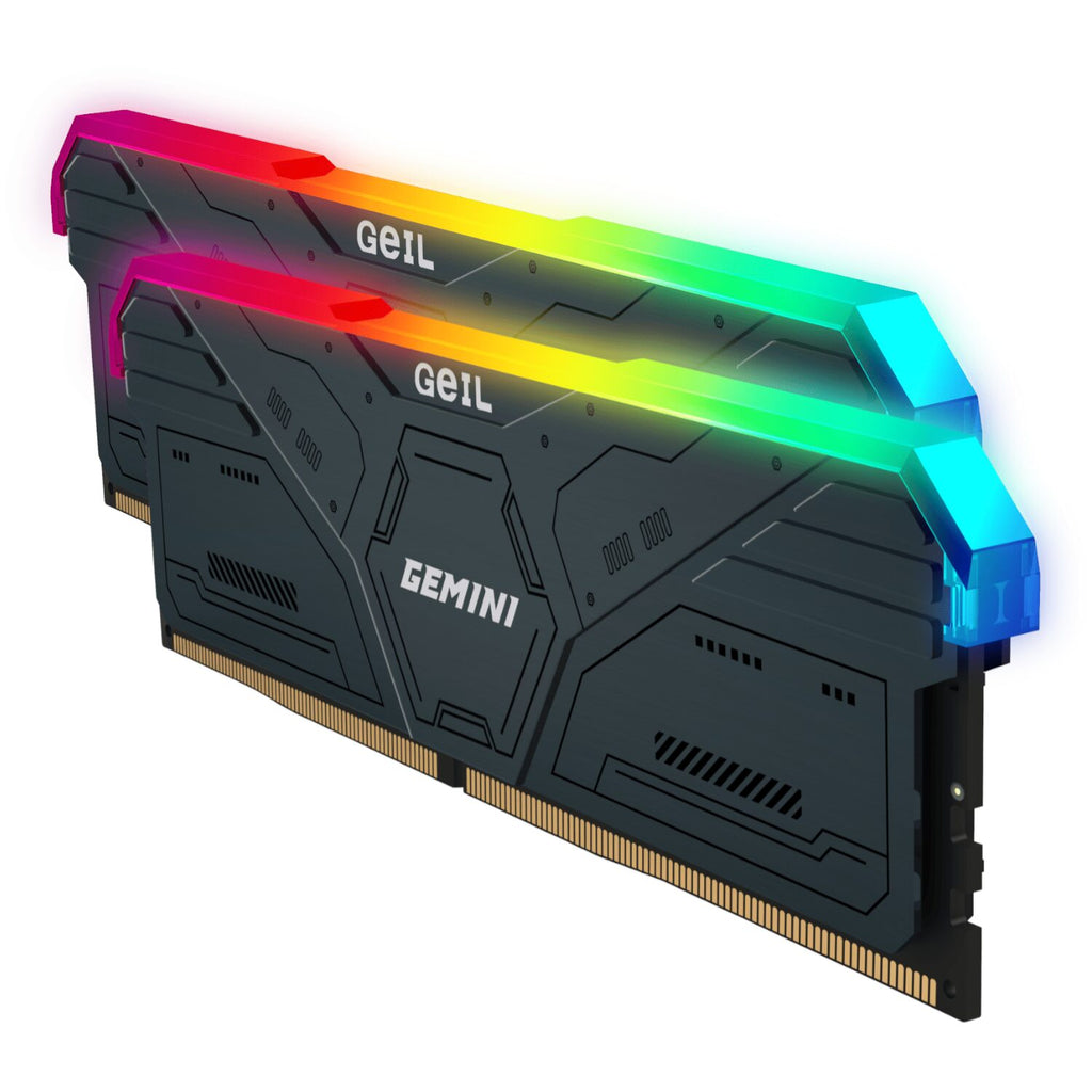 Geil Gemini RGB 32GB KIT(2X16GB) 6000MHz DDR5 Desktop Gaming Memory - Grey - Wolf Media Store