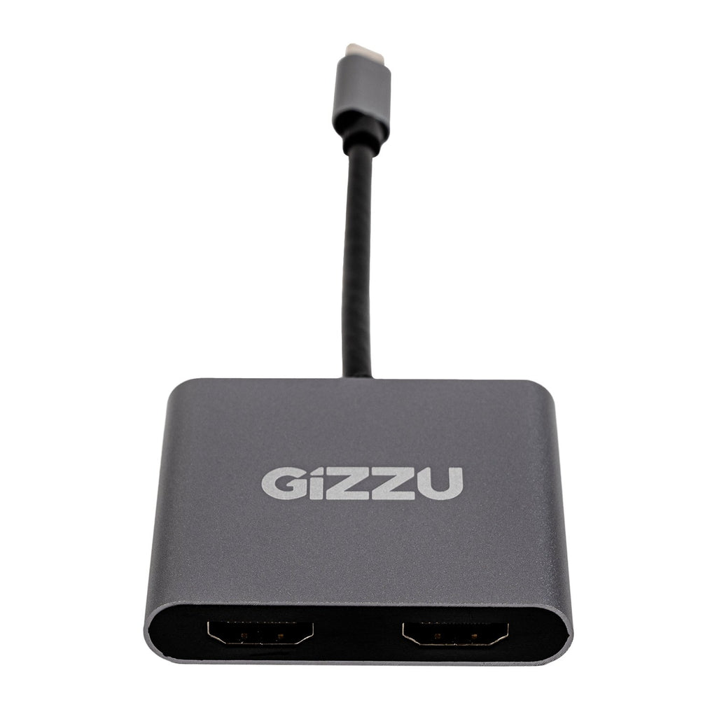Gizzu 4-in-1 Type-C to Dual HDMI Hub-Wolf Media Store