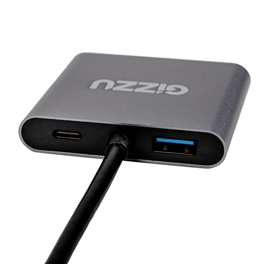 Gizzu 4-in-1 Type-C to Dual HDMI Hub-Wolf Media Store