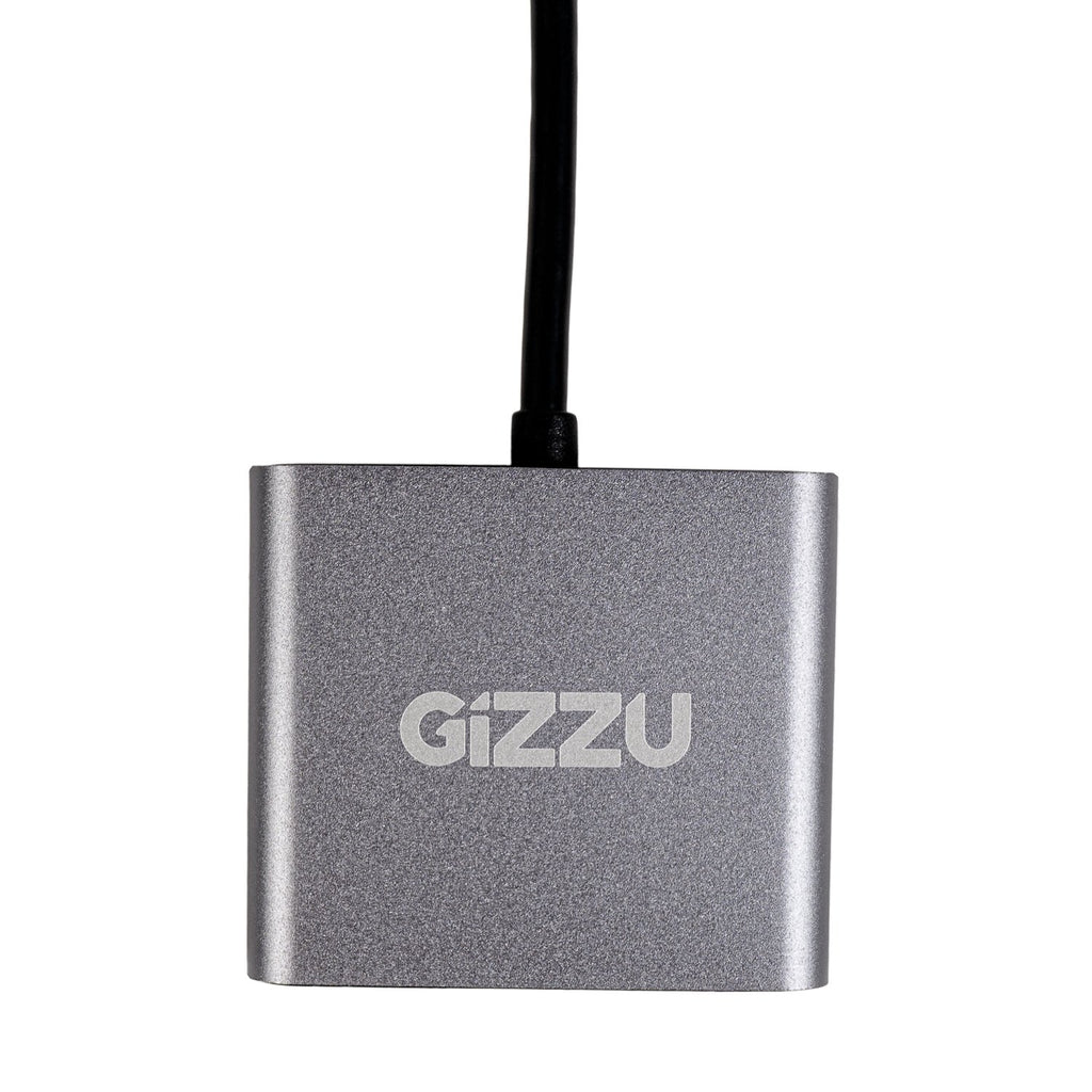 Gizzu 4-in-1 Type-C to Dual HDMI Hub-Wolf Media Store