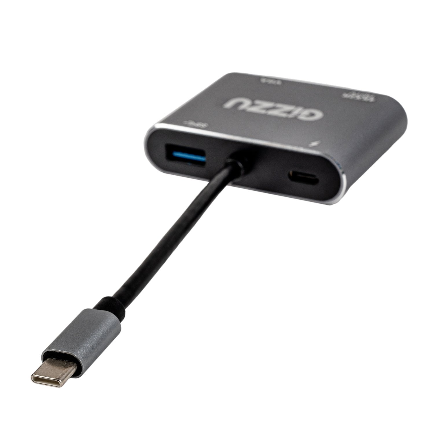 Gizzu 4-in-1 Type-C to HDMI/VGA/USB3.0 Hub-Wolf Media Store