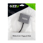 Gizzu 4-in-1 Type-C to HDMI/VGA/USB3.0 Hub-Wolf Media Store