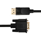 Gizzu 1080P DisplayPort to VGA Cable 1.8m Poly-Wolf Media Store