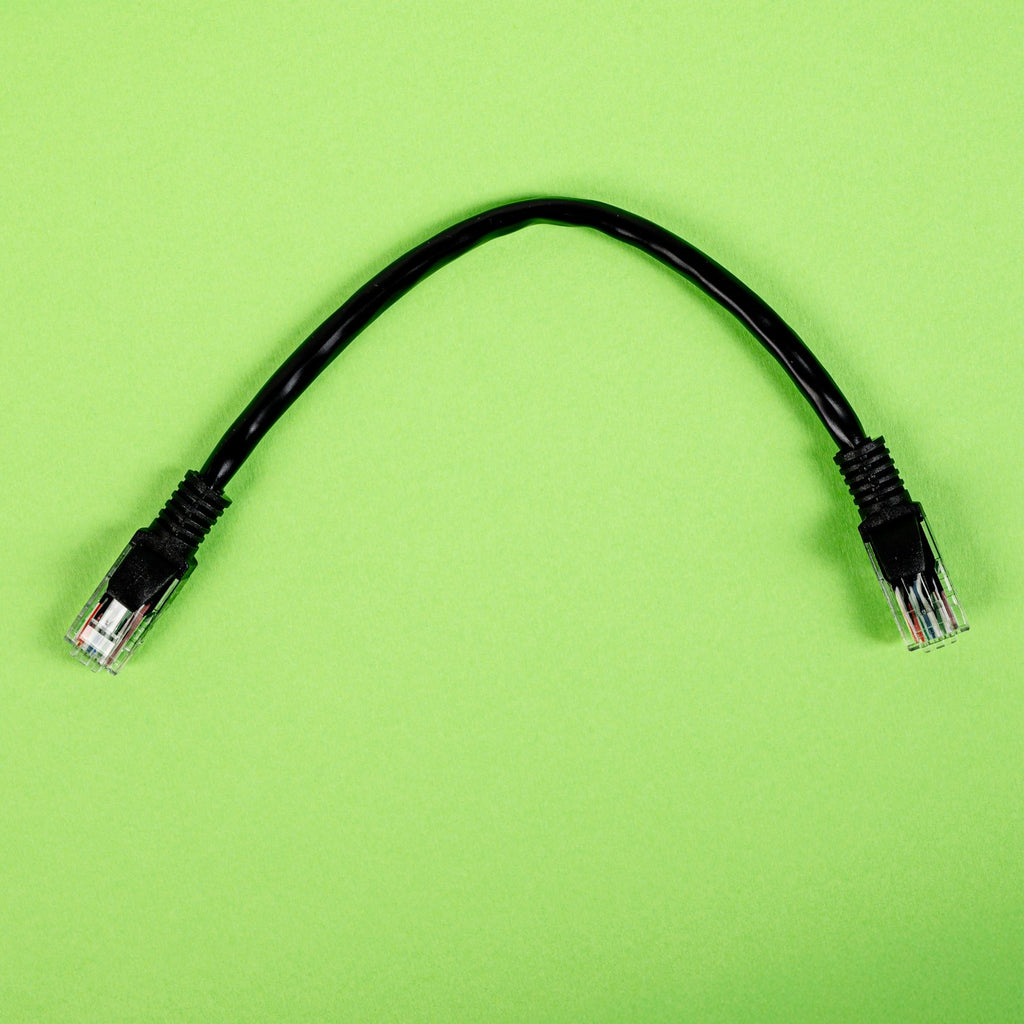 Gizzu Cat6 UTP Fly Lead Ethernet Network Cable 20cm - Black-Wolf Media Store