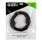 Gizzu Cat6 UTP Fly Lead Ethernet Network Cable 3m – Black-Wolf Media Store