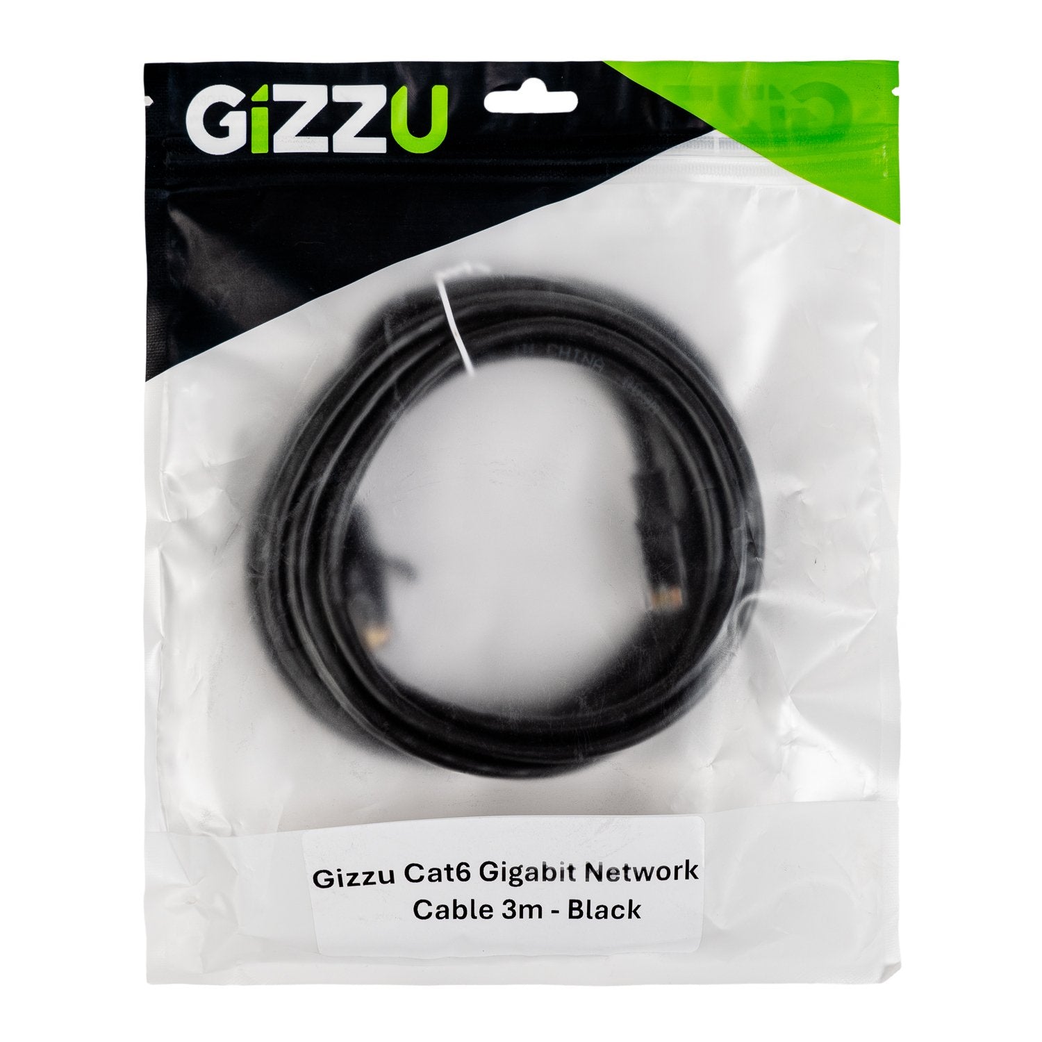 Gizzu Cat6 UTP Fly Lead Ethernet Network Cable 3m – Black-Wolf Media Store