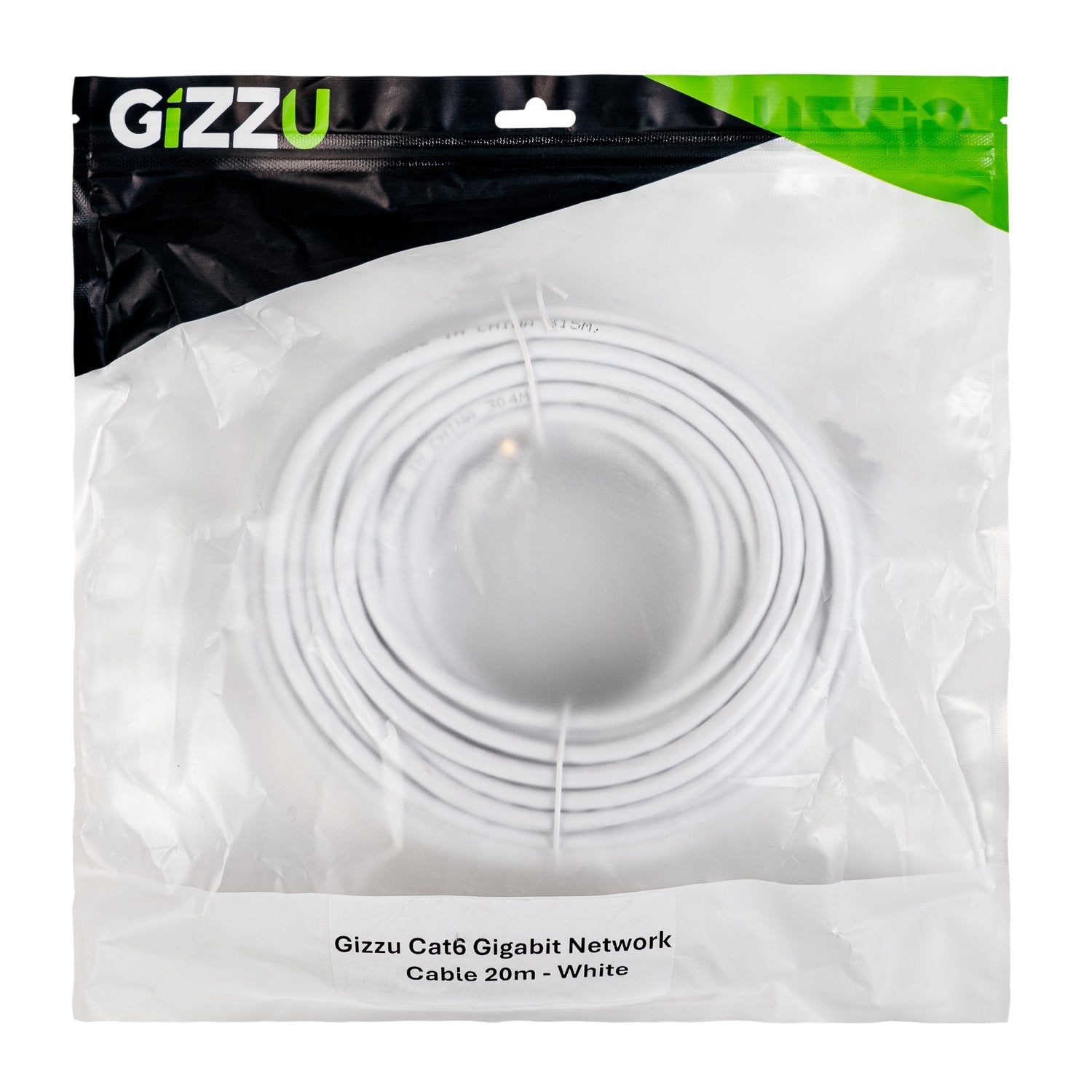 Gizzu Cat6 UTP Fly Lead Ethernet Network Cable 20m – White-Wolf Media Store