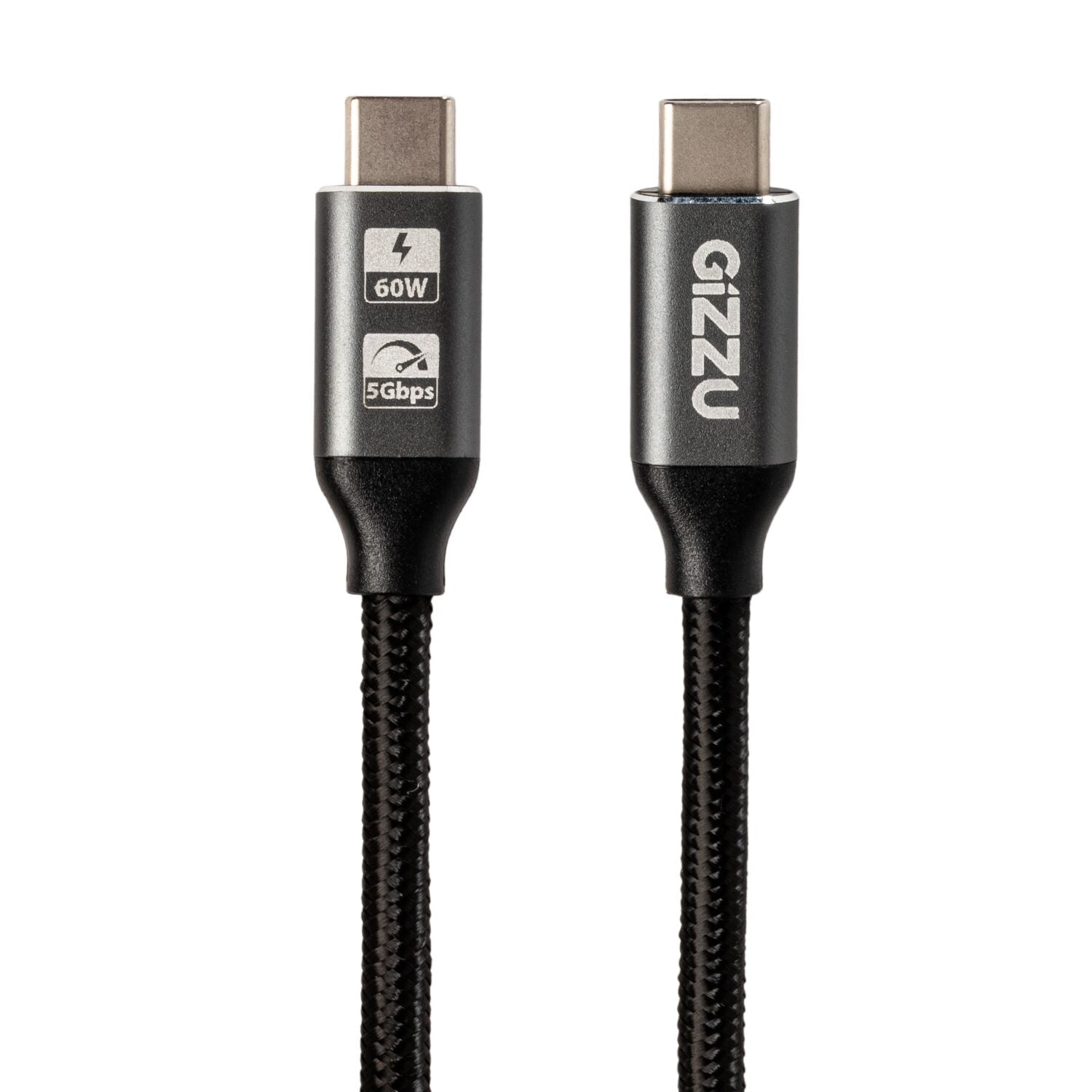 GIZZU 60W 5Gbps Type-C 1m Cable-Wolf Media Store