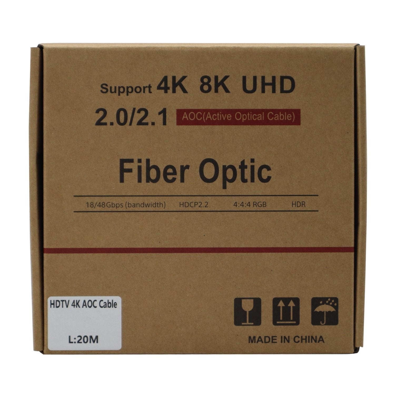 GIZZU 4K Active fibre Optic HDMI Cable 20m-Wolf Media Store