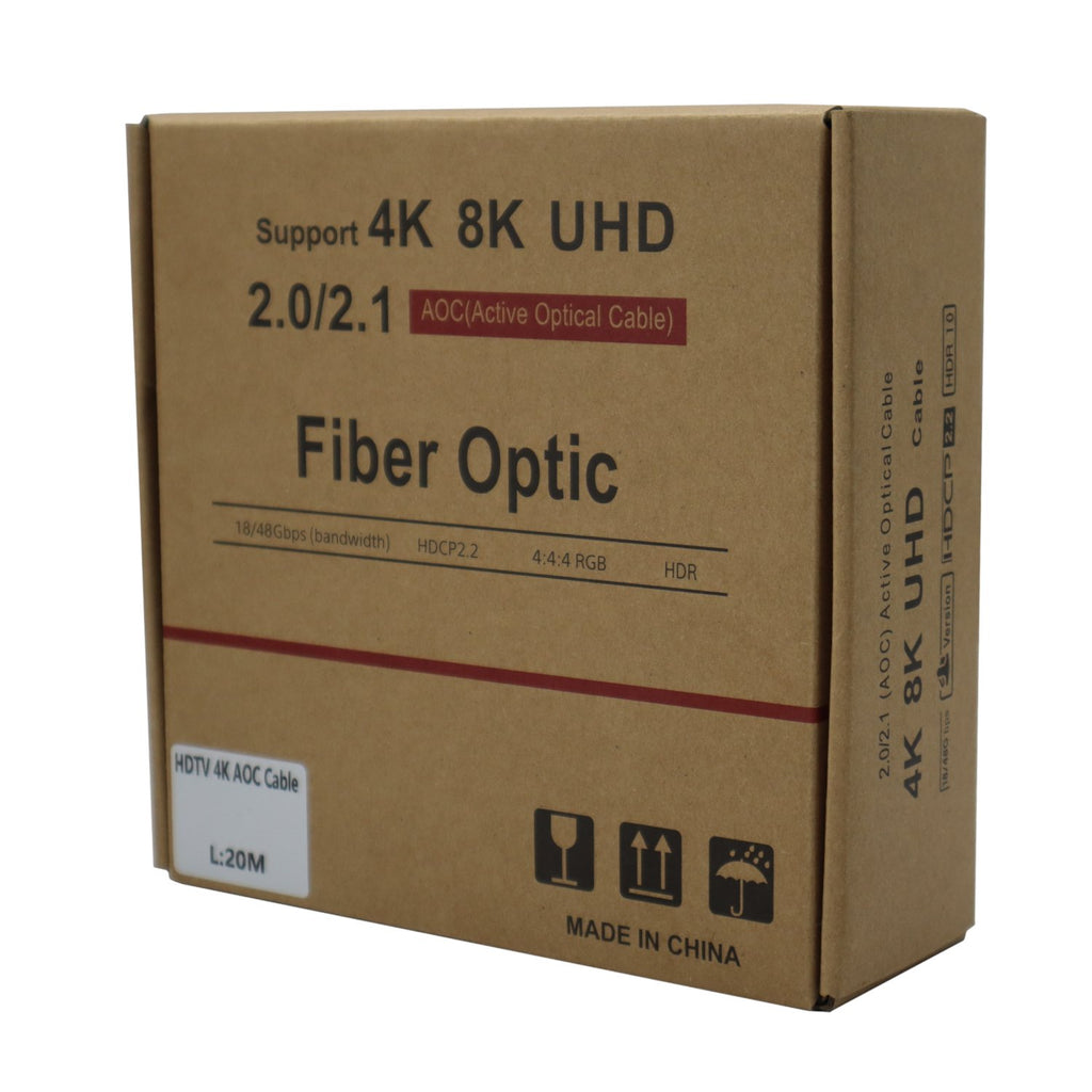 GIZZU 4K Active fibre Optic HDMI Cable 20m-Wolf Media Store