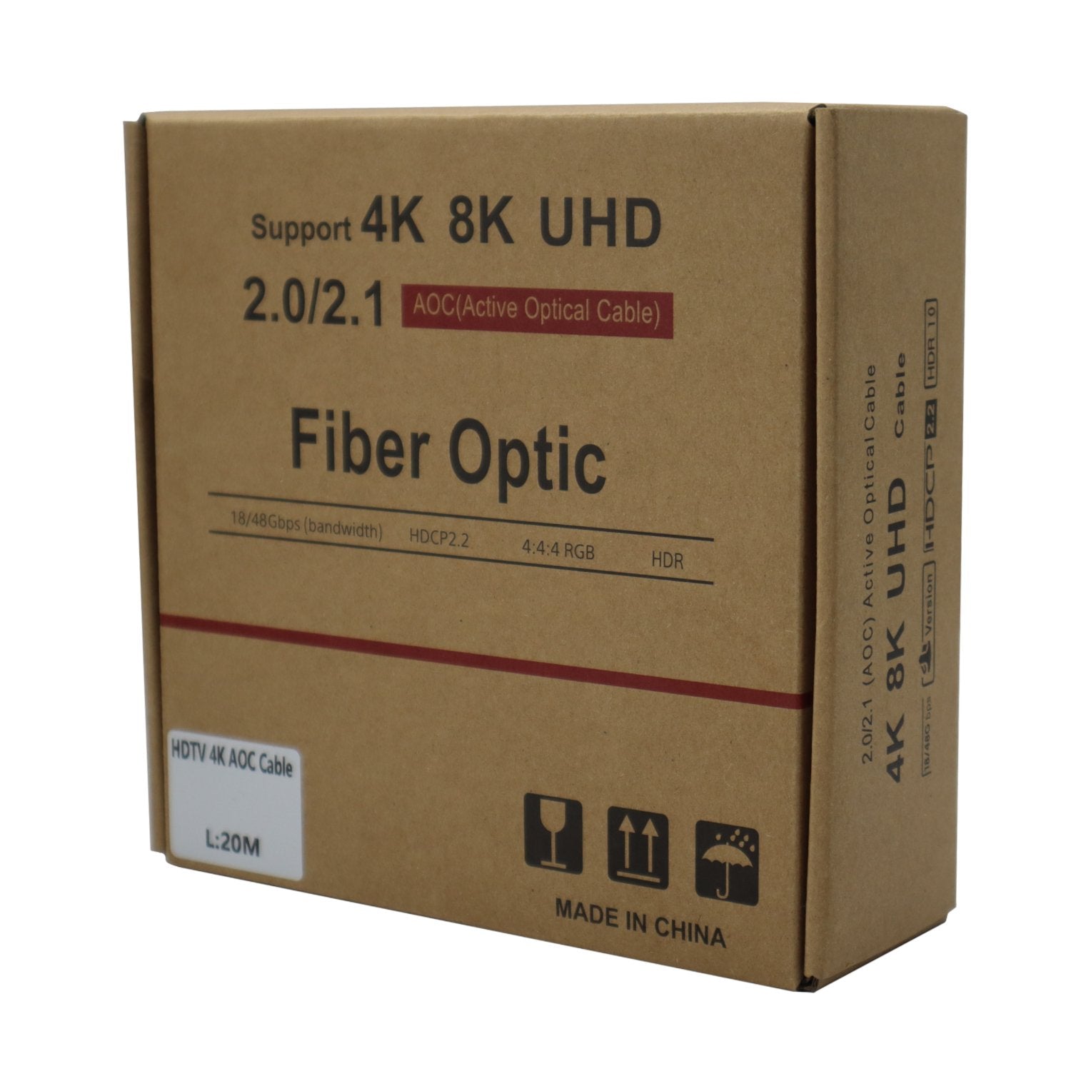 GIZZU 4K Active fibre Optic HDMI Cable 20m-Wolf Media Store