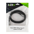 Gizzu 100W 10Gbps Type-C Angled 1m Cable-Wolf Media Store