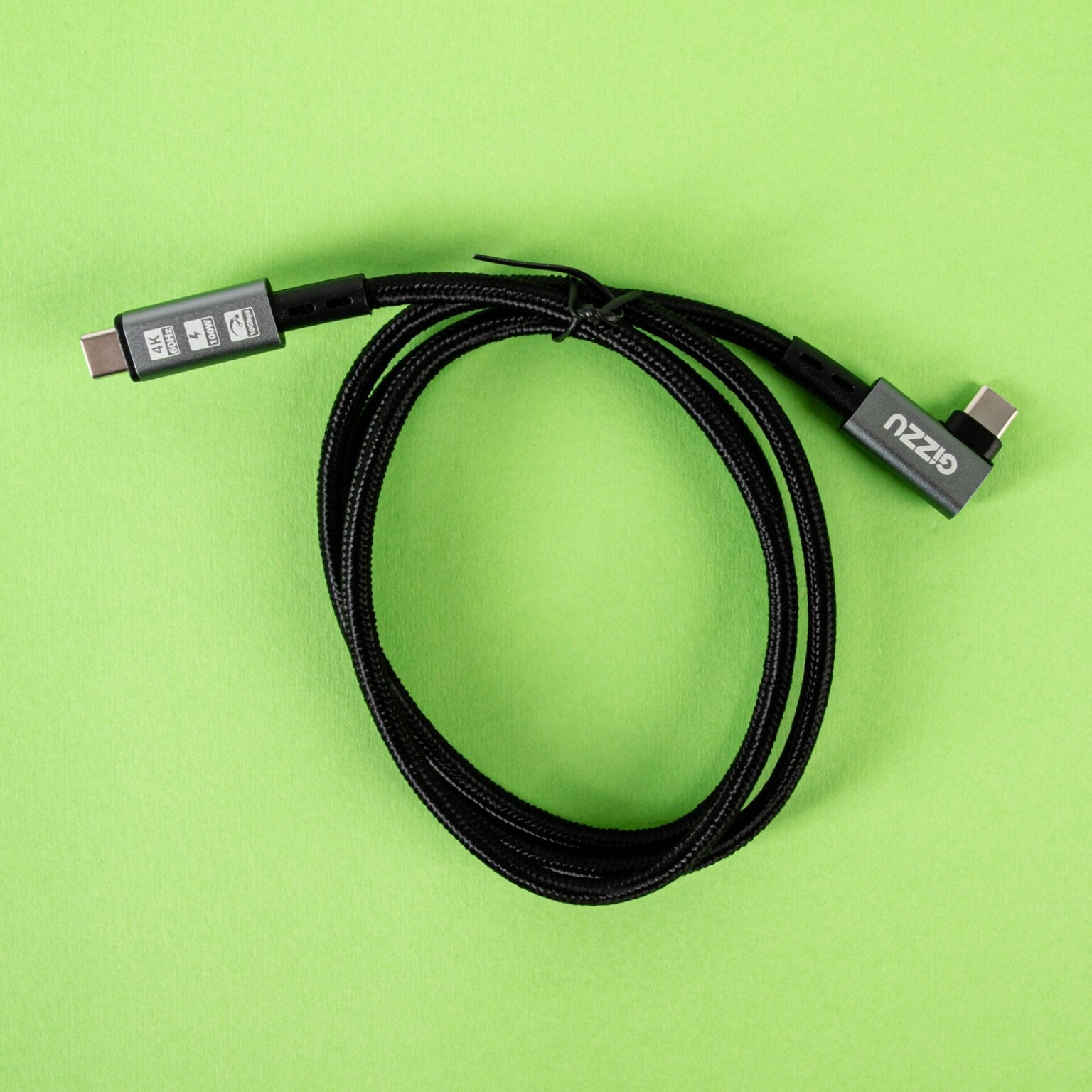 Gizzu 100W 10Gbps Type-C Angled 1m Cable