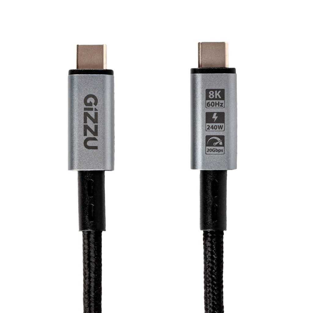 GIZZU 240W 20Gbps Type-C 2m Cable-Wolf Media Store